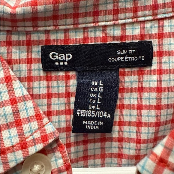 GAP Men's Red Checkered Shirt - Picture 3 of 4